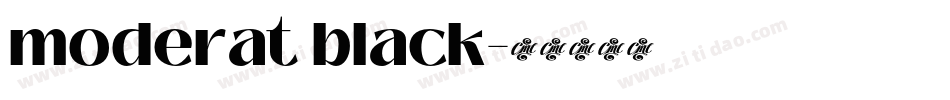 moderat black字体转换
